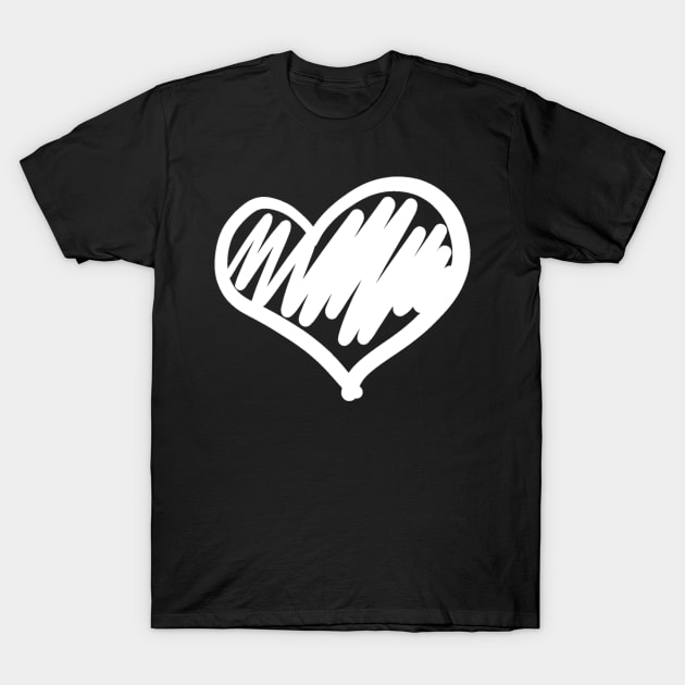 big heart hand drawn T-Shirt by HBfunshirts